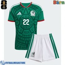 Fotballdrakt Barn Mexico Hirving Lozano #22 Hjemmedraktsett VM 2026 Kortermet (+ Korte bukser)